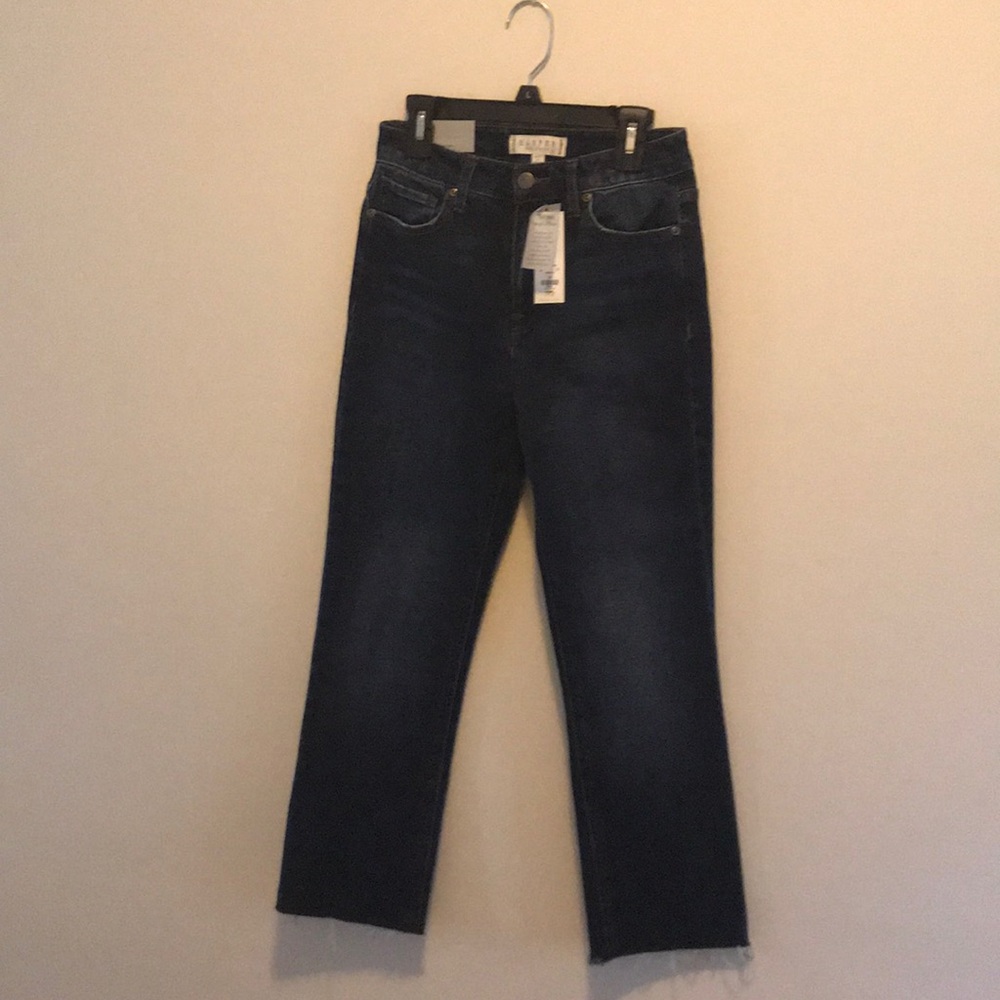 Francesca's Dark Wash High Rise Cropped Jeans NWT